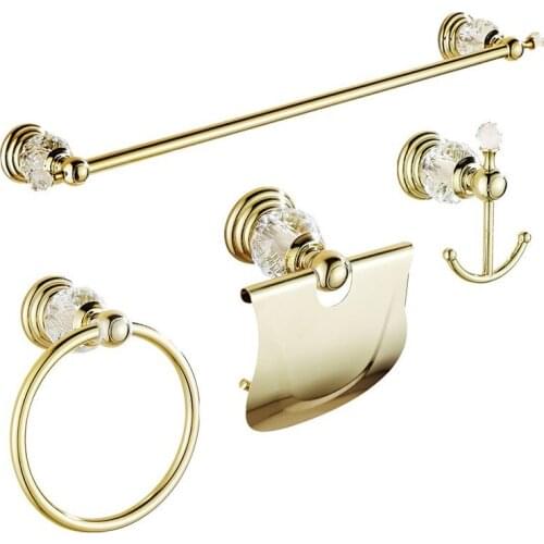 Bathroom towel ring kitchen and bathroom pendant set single pole towel rack bathroom hardware crystal hook