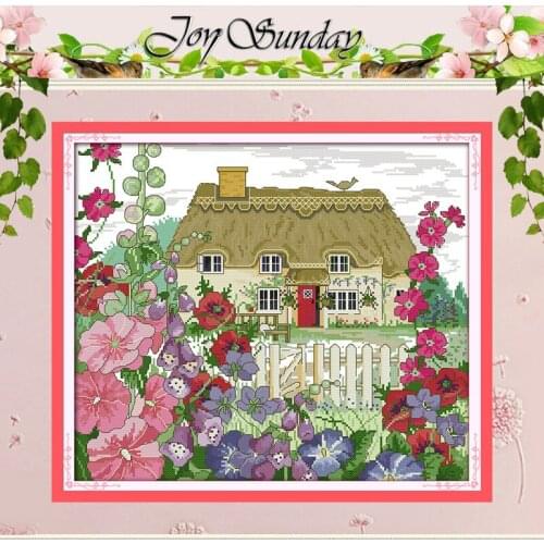 Morning Glory Hut Counted Cross Stitch 11CT 14CT Cross Stitch Set Wholesale Scenery Cross-stitch Kit Embroidery Needlework