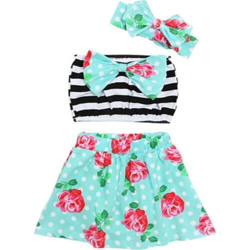 Summer Girls Swimsuit Toddler Girls Swimwear Kids Bathing Suit Swimsuit Three Piece Bikini Set Floral Girls Beachwear Biquini