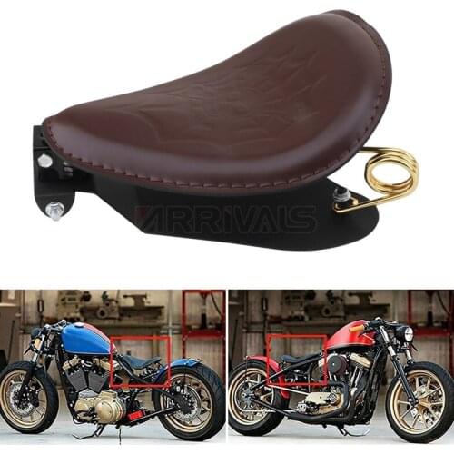 Motorcycle Solo Seat /Solo Seat Base Plate /Springs /Bracket Cushion Mounting For Harley Sportster Softail Dyna Fatboy Bobber