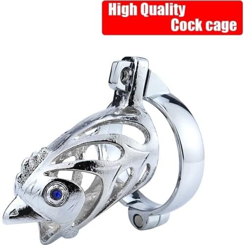 Male CBT Cock Cage Stainless Steel 3 Size Bird Lock Cock Rings Chastity Device Belt Bondage Adult Game Sex Toys For Men Gay