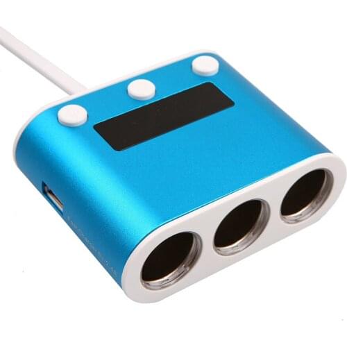 Newest 2016 Fast charger 2.0 3 port Car Auto Cigarette Lighter Sockets car charger Splitter Power Adapter Dual USB Charger