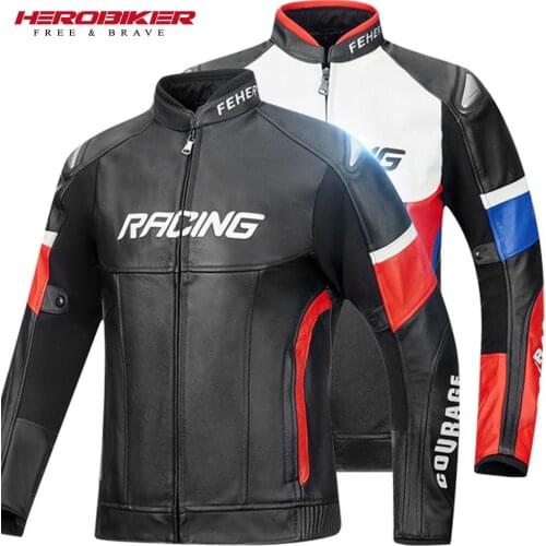 2021 New Style Genuine Leather Motorcycle Jacket CE Certified Protection Gear Cowhide Coat Men Slim Fashion Biker Jacket