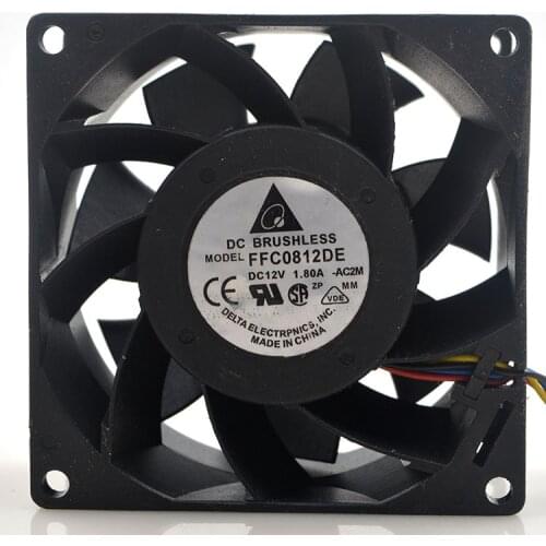 New original FFC0812DE 8038 12V 1.80A four-wire PWM temperature control 8CM large air volume fan