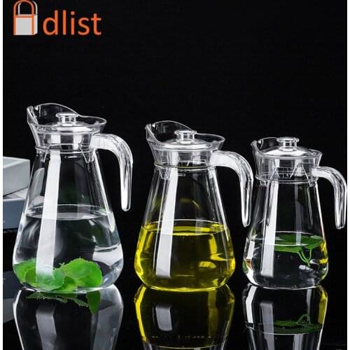 1L Plastic Bottles for Juice Kettle Acrylic Tumbler Transparent Cold Water Jar Container Milk Drinkware Bar Restaurant Supply