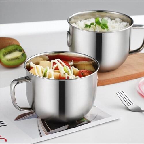 Poratble Large Capacity Sealed Stainless Steel Lid Handle Instant Noodle Bowl Fresh Leak-proof Food Container Rice Soup Bowls