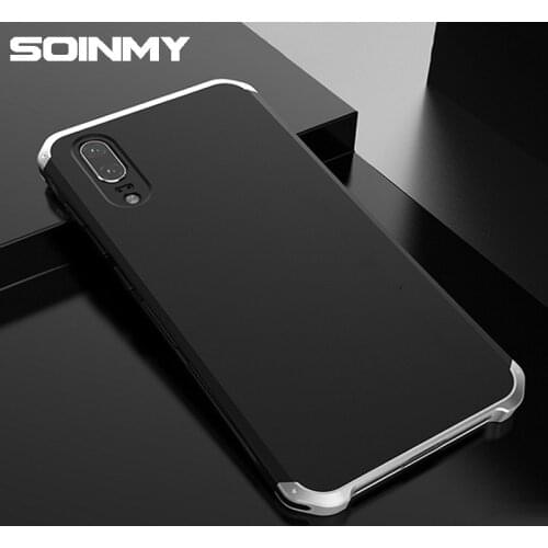 Soinmy Shockproof Armor Case For Huawei P20 case aluminum Metal Frame Hard PC Cover For Huawei p10 plus mate 10 honor V 8 Coques