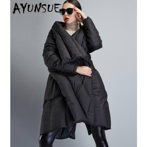 2020 New 90% White Duck Down Jacket Women Korean Fashion Winter Coat Women Long Puffer Jacket Warm Parka EF12008 YY1630