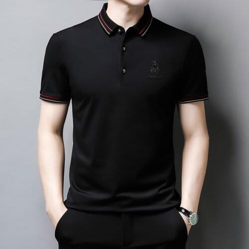 New Fashion Men Polo Shirt Thin Cool Summer Slim Shirt Streetwear Polo Shirt Streetwear Office Clothes Korean Tops