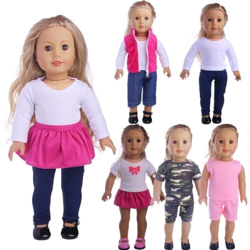 1Set Leisure Suit Sportswear Suitable For Outdoor Activities For 18 Inch American Doll & 43Cm New Born Baby Items,Our Generation