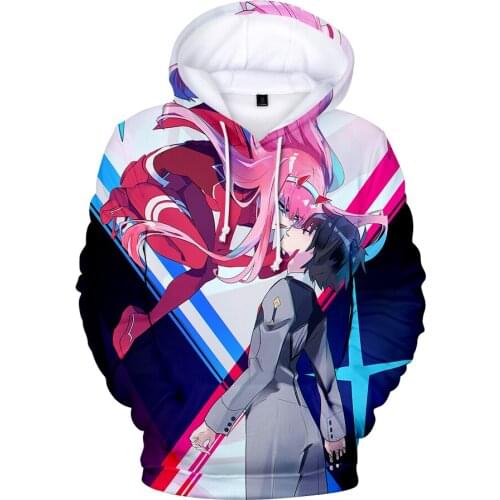 Tops Cosplay Hoodies Darling in de franxx Winter Sweatshirt Mannen/Vrouwen Hooded Fashion 3D Print Beste Frank Hoody Luxu Game
