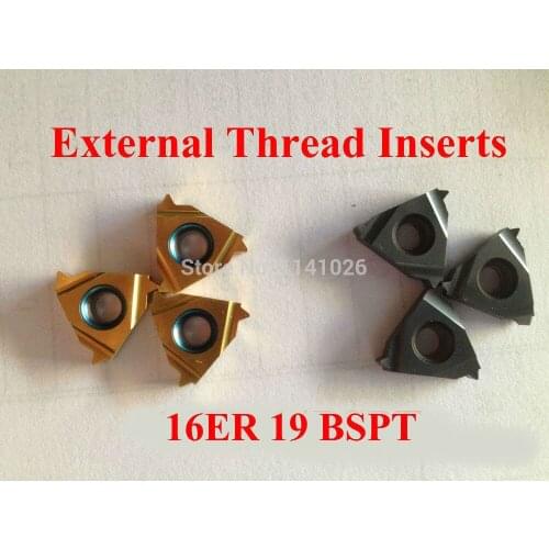 16ER 19BSPT Carbide Threading Inserts External Threading Insert Indexable Lathe Inserts for Threaded Cutter Lathe Tool