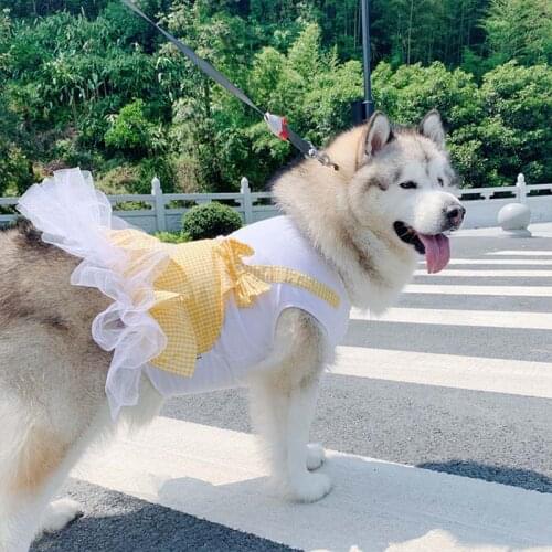 Spring Summer Dog Dress Puppy Pet Clothes for Medium Large Dogs Costume Labrador Golden Retriver Large Dog Dresses Disfraz Perro