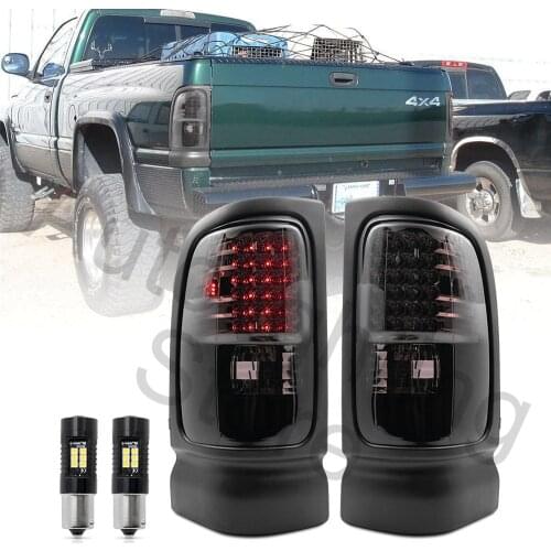 Smoked Lens LED Tail Light Taillight for Dodge RAM 1500 2500 3500 1994-2001 Rear Turn Signal Parking Brake Lamp Assembly