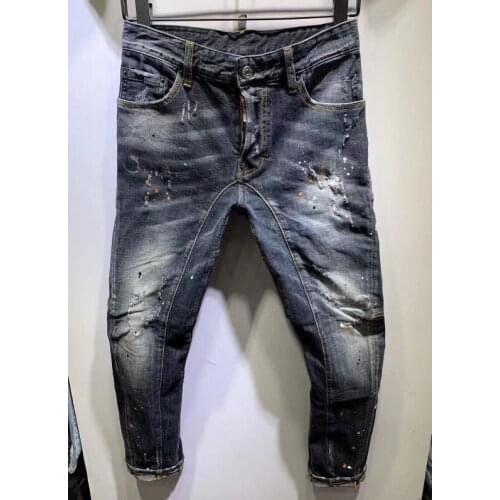 Iamhotty-Women Patchwork Straight Jeans High Waist Vintage Distressed Streetwear Boyfriend Mom y2k 2020