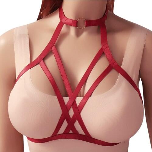 Goth Body Cage Bra Bdsm Rave Wear Womens Underwear Erotic Lingerie Harness Fashion Harajuku Sexy Women Stocking Belt Sword Belt