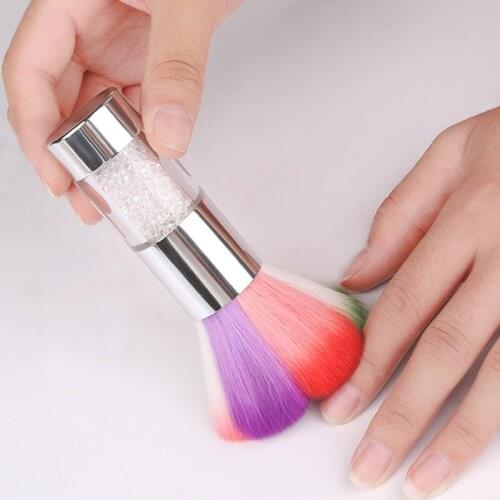 1 Pcs New Colorful Nail Dust Clean Brush Nail Art Manicure Pedicure Soft Remove Dust Acrylic Clean Brush Nail Care Tools