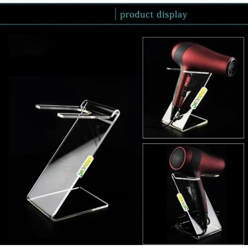 10 pcs Supermarket Organic Hair Dryer Acrylic Z Shape Display Rack Hair Dryer Display Holder Electric Hair Dryer Display Stand