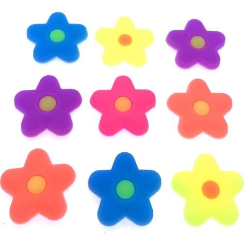 10PCS/Set Transparent Flower Silicone Soft Flat Back Accessories Plant Crafts For DIY Scrapbook Phone Case Girls Jewelry