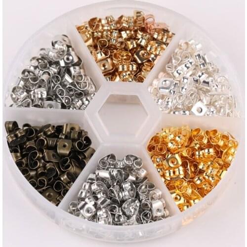 100pcs diy jewelry material accessories vintage earrings material bow earplugs