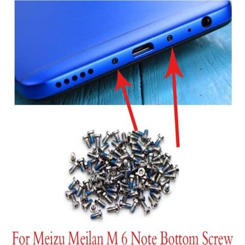2pcs/lot For Mei zu M6 Note Buttom Screws Housing Screw nail tack For Meizu Meilan Note6 Mobile Phones