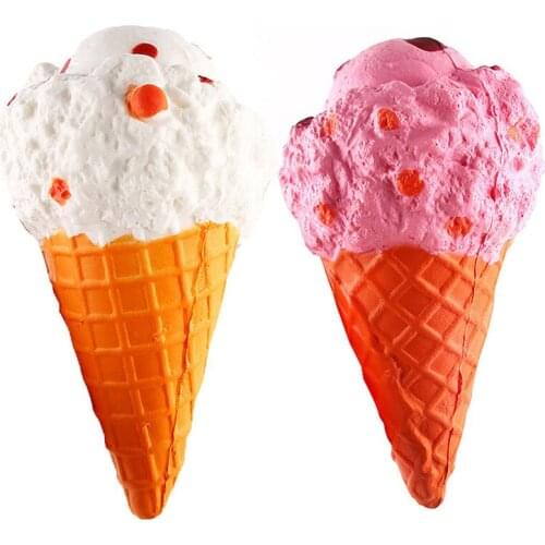 21CM Soft Squeeze Antistress PU Slow Rebound Mobile Phone Straps Squishy Bucking Toys Jumbo Ice Cream Slow Rising Phone Decor