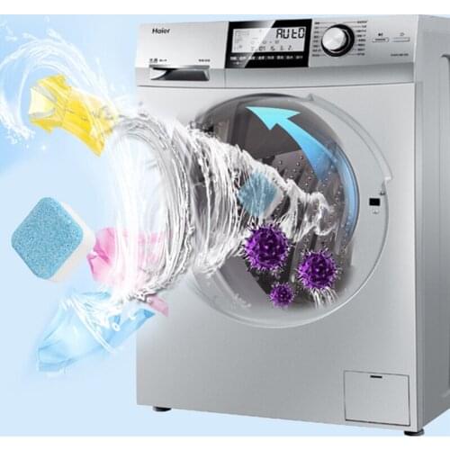 6/12/20Pcs Washing Machine Cleaner Washer Cleaning Washing Machine Cleaner Laundry Soap Detergent Effervescent Cleansing Tablets