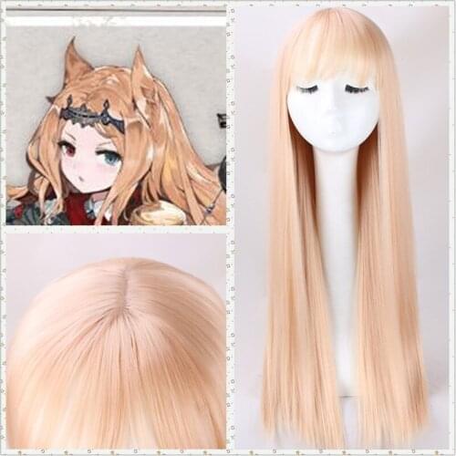 70cm Arknights ARCHETTO Cosplay Hair Heat Resistant Synthetic Wig Halloween Party + Free Wig Cap