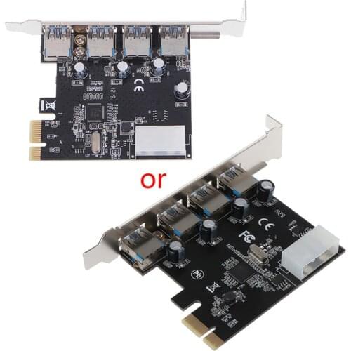 4 Port PCI-E to USB 3.0 HUB PCI Express Expansion Card Adapter 5 Gbps Speed For Desktop Computer Components C26