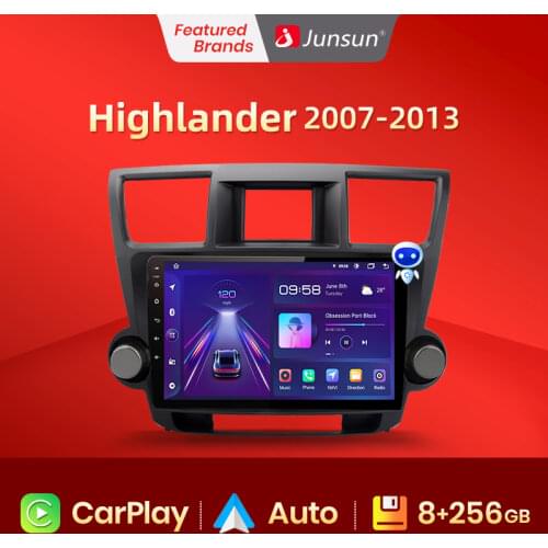 Junsun V1 2G+32G Android 10 DSP For Toyota Highlander 2007-2013 Car Radio Multimedia Video Player Navigation GPS RDS 2 din dvd