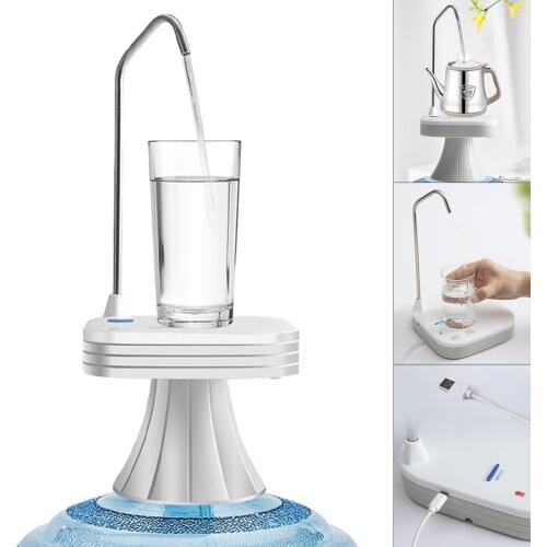 Three Kinds Patterns Double Pump / Two Usage Increase Tray Wireless Rechargeable Electric Water Dispenser for Barrelled Water