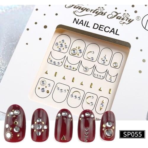 1pcs Mature Bronzing DIY Irregular Shape Nail Art Finished Multicolored Stickers Beauty Decoration Embossed Decal Adhesive