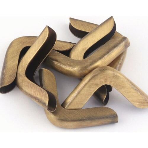 30mm Bronze Iron Corner Protection Corners Decorative Wood Corner Vintage Style Box Corner Bronze Book Corner clip 20pcs