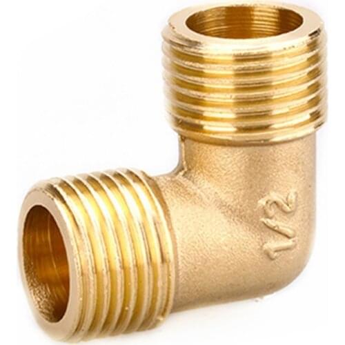 Brass Tube Fitting Adapter 90 Degree 1/8" 1/4" 3/8" 1/2" 3/4"BSP Pipe Water, oil and gas Elbow Fitting Coupler