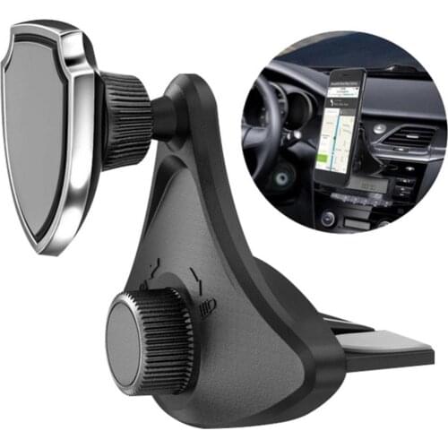 360 Degree Rotation Car CD Slot Mobile Phone Mount Stand Magnetic Holder Bracket