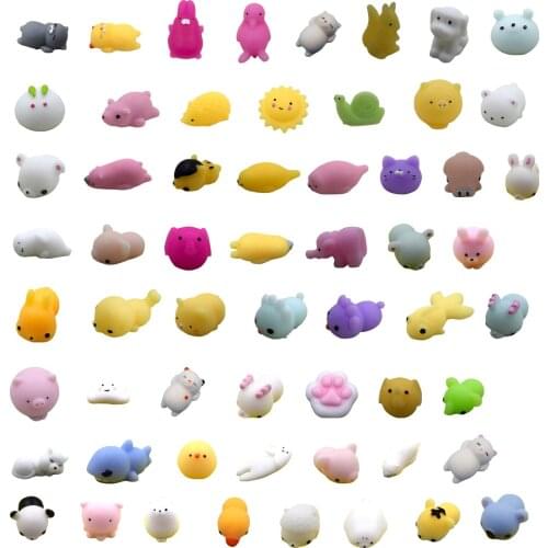 Mini Many Kinds Squishy Cute Mochi Kawaii Fun Healing Antistress Ball Fidget Toys Soft Squish Slow Rising Stress Relief Toy Set