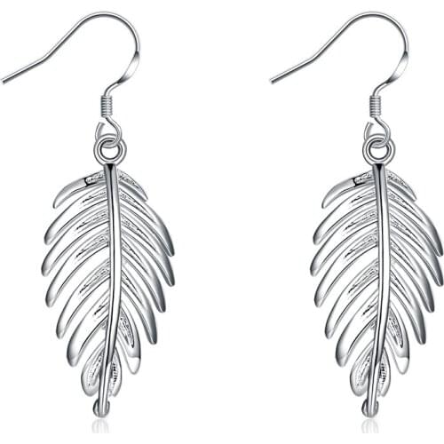 Fashion banana fan earrings 925 pure silver ear hook jewelry fashion ladies geometric earrings trend earrings