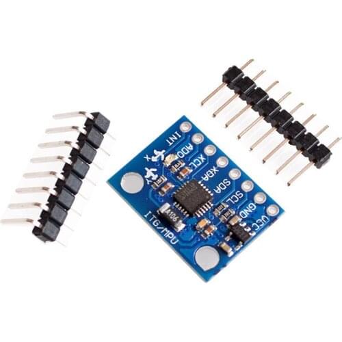 MPU6050 integrates 3-axis gyroscope, 3-axis accelerator, attitude module