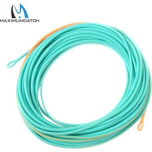 Maximumcatch 17FT-29FT 200GR-625GR Shooting Head Fly Line With 2 Welded Loops Double Color Floating Fly Line