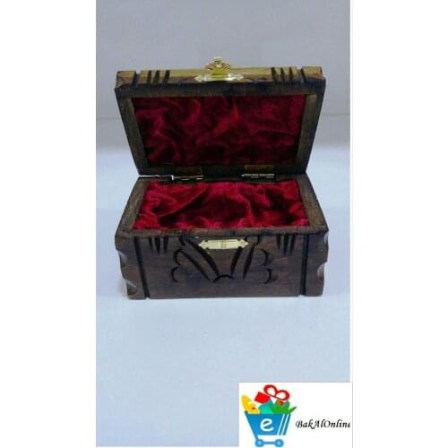 New Home Storage Box Natural Wooden With Lid Golden Lock Postcard Organizer Handmade Craft Jewelry Case Wooden Box Casket Home