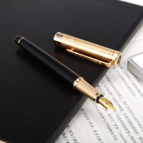 Picasso 902 Noble Gentleman Series Fine Nib Fountain Pen Golden Cap Writing Pen For Office & Home Supply