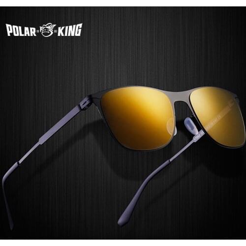 POLARKING Brand Vintage Classic Unisex Sunglasses Men Square Metal Without Screw Eyewear Sun Glasses for Women Gafas Oculos