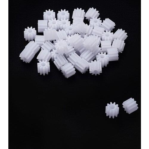 Hot 10 Teeth Model 102A/102A Short/102A Long Plastic Gear 2mm Hole Diameter Toy Accessories for DIY Car Robot Motor 10~50pcs
