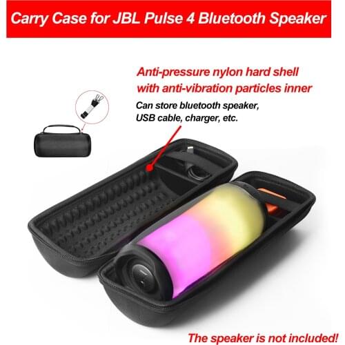 Gosear Portable Dustproof Storage Carrying Hard Case Bag with Shoulder Strap for JBL Pulse 4 Bluetooth Speaker Accessories