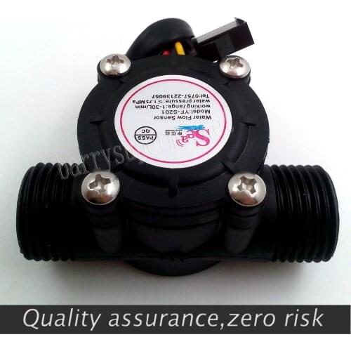 10PCS Water Fuel Flow Meter Sensor Counter Hall Flowmeter pool float switch for water heaters,credit card machine DN15 1-30LPM