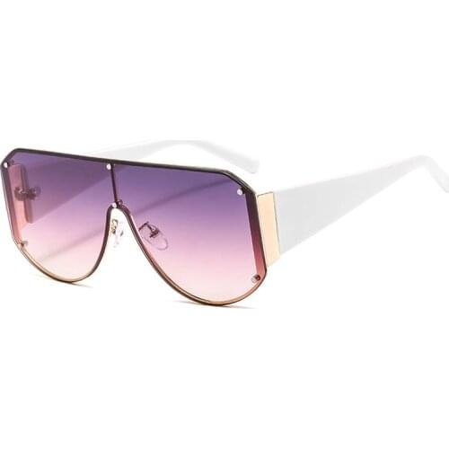 Square Vintage Sunglasses Women 2020 Summer One Piece Oversized Sun Glasses Fashion Gradient Eyeglasses for Men UV400 Zonnebril