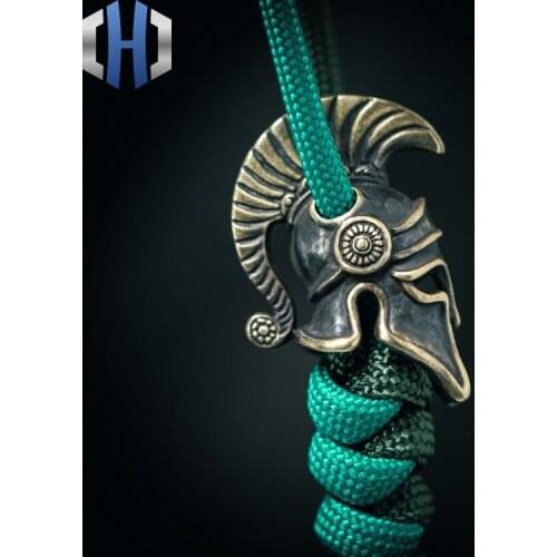 Sparta Helmet Knife Pendant Outdoor EDC Knife Bead Keychain DIY