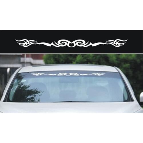 HotMeiNi 96CM*7CM Car Flames Tribal Windshield Decal Vinyl stickers CA256 for Focus Mondeo Vinyl Graphic sticker Decals