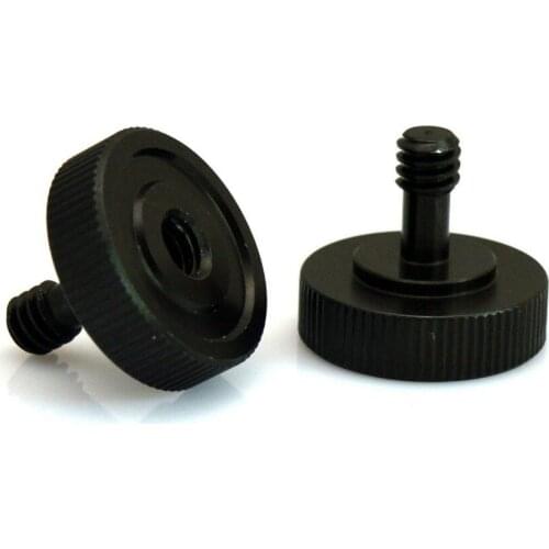 2 Pack Black Metal 1/4" Male to 1/4" Female Screw Adapter for Camera Tripod L Type Bracket Stand tripod ball head