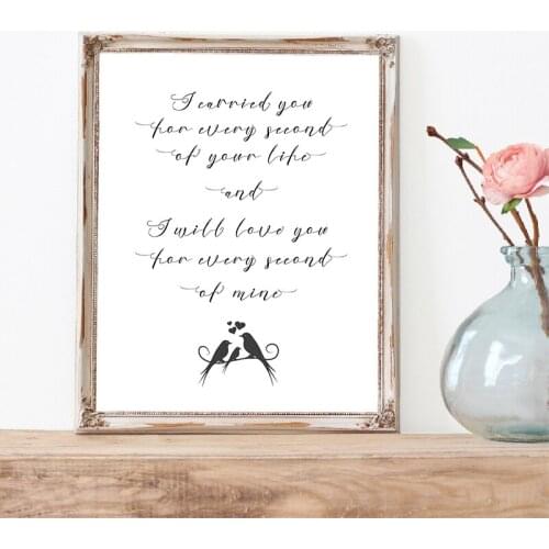 I Carried You Every Second of Your Life Quote Canvas Art Poster Prints Memorial Pregnancy Loss Sign Art Painting Wall Decor